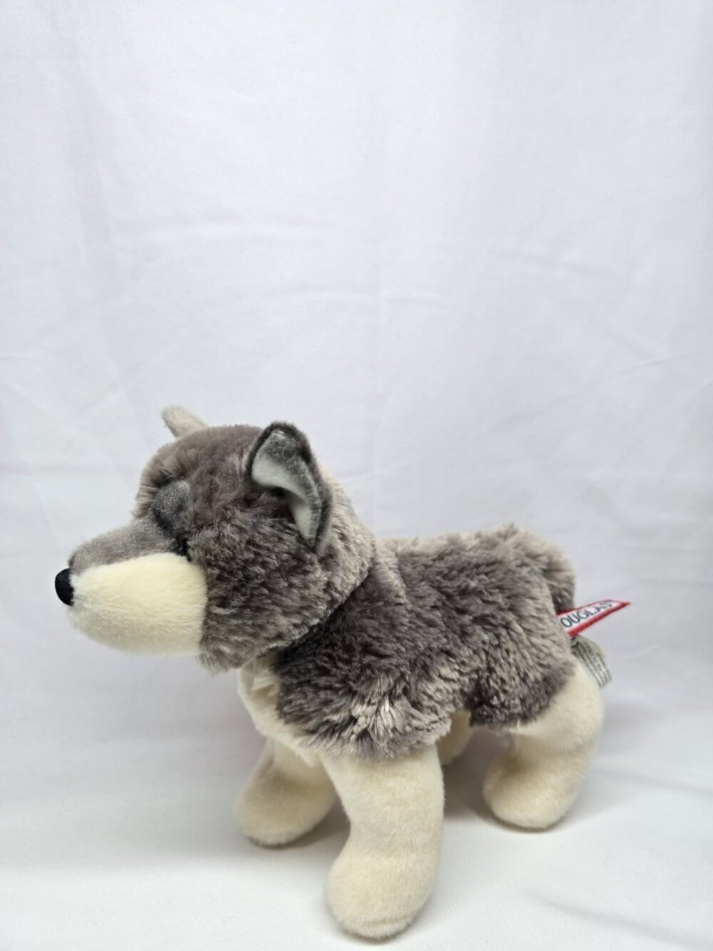 Douglas Ashes Gray Standing Wolf # 4036 Plush 8" Grey Stuffed Animal Husky Toy